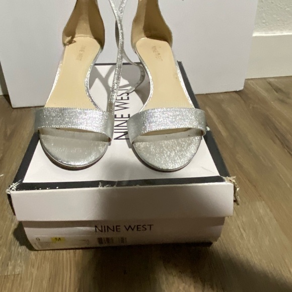 Nine West Silver Sandals - Picture 1 of 3